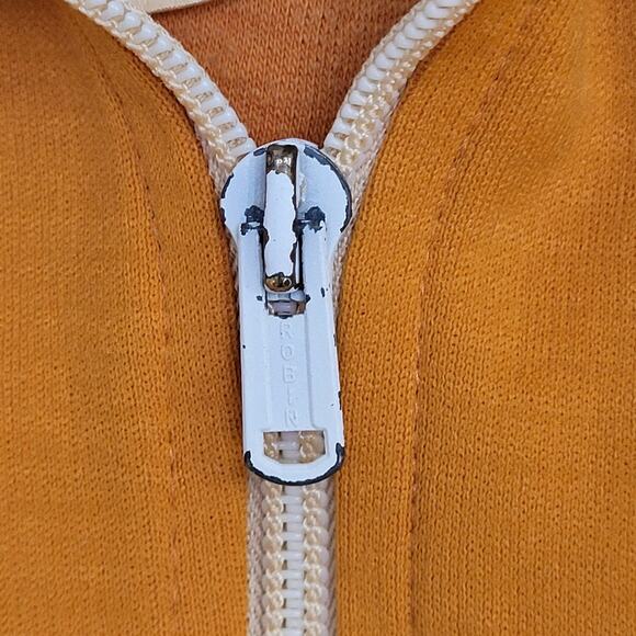 Vintage 80s MOD Track Jacket Womens XL 23x23 Orange - Picture 14 of 15